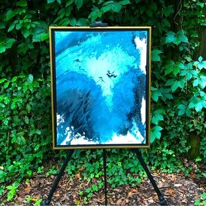 Spirit of India – 16”x20” Acrylic Pour Painting on Stretched Canvas